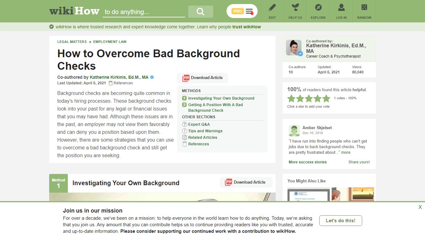 How to Overcome Bad Background Checks: 8 Steps (with Pictures) - wikiHow